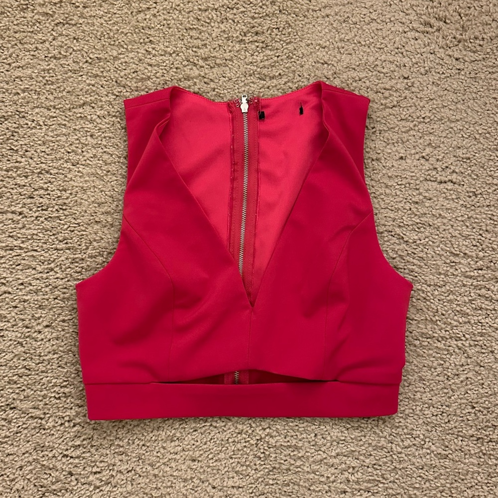 Hot pink cropped top